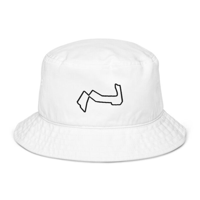 Organic bucket hat  – with race circuit silhouette of Formula 1 track in Singapore