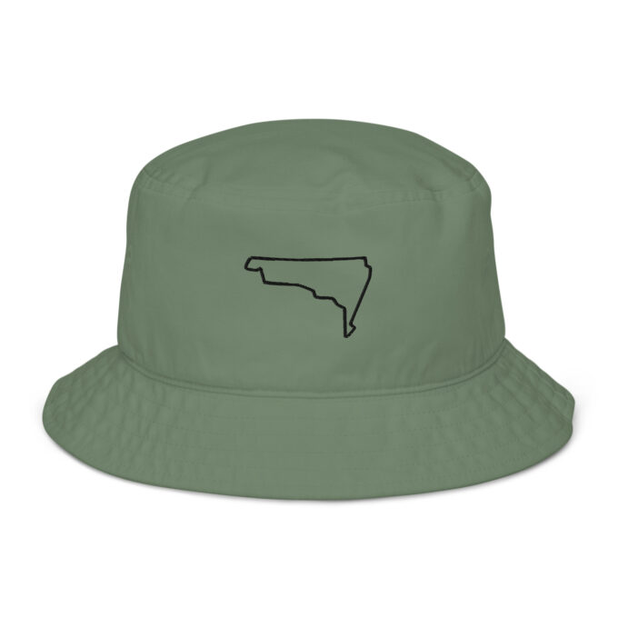 Mexico City Formula 1 race track organic bucket hat – with race circuit silhouette