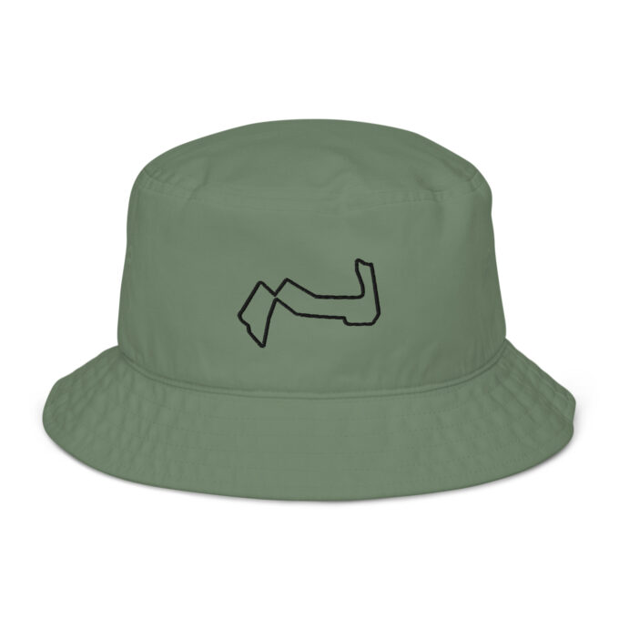 Organic bucket hat  – with race circuit silhouette of Formula 1 track in Singapore