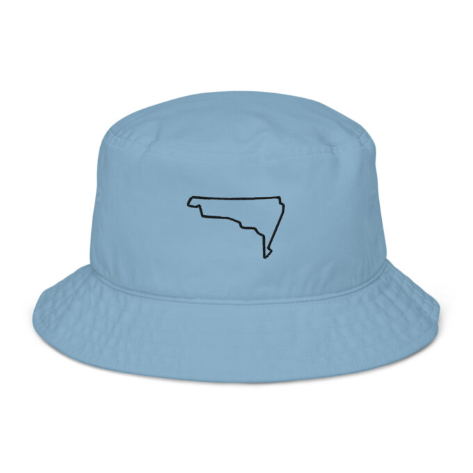 Mexico City Formula 1 race track organic bucket hat – with race circuit silhouette