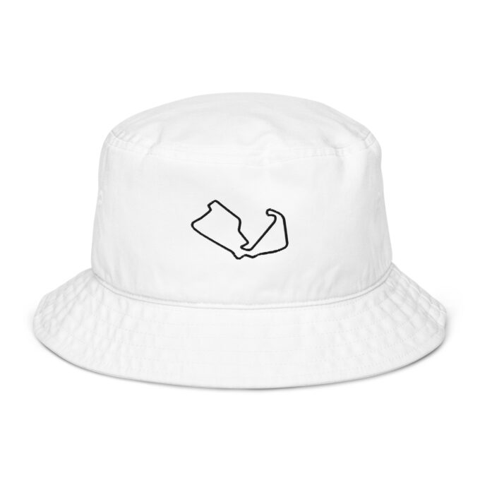 Silverstone Formula 1 race track bucket hat – with race circuit silhouette