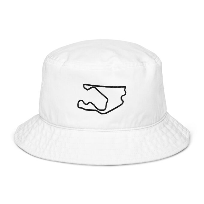 Miami Formula 1 race track bucket hat – with race circuit silhouette