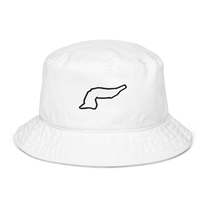 Imola Formula 1 race track bucket hat – with race circuit silhouette