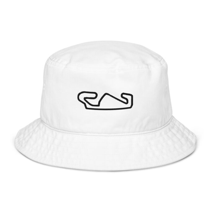 Catalunya Formula 1 race track bucket hat – with race circuit silhouette