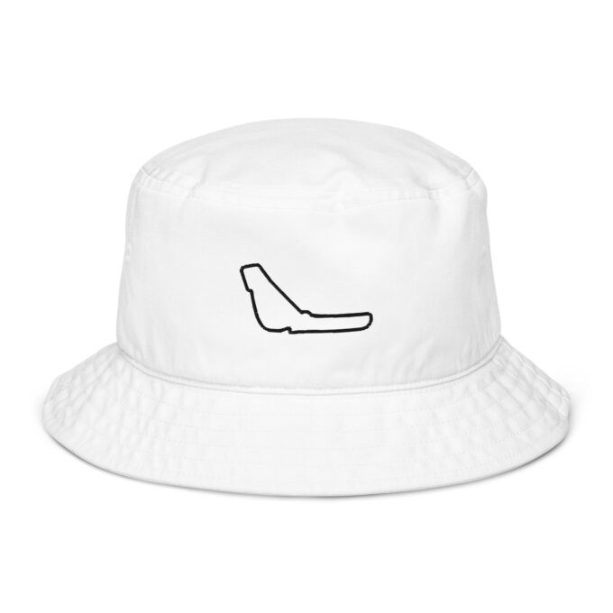 Monza Formula 1 race track bucket hat – with race circuit silhouette