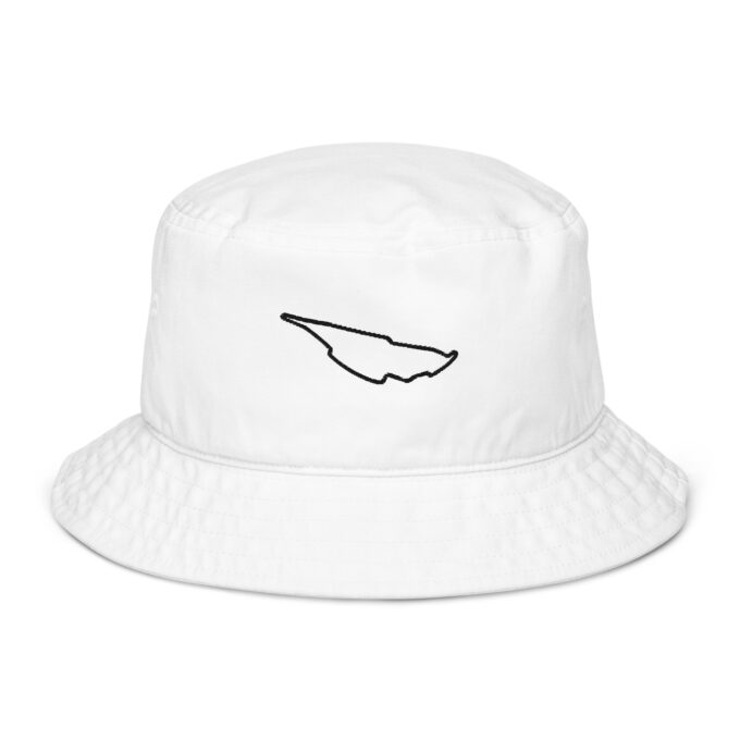 Montreal Formula 1 race track bucket hat – with race circuit silhouette