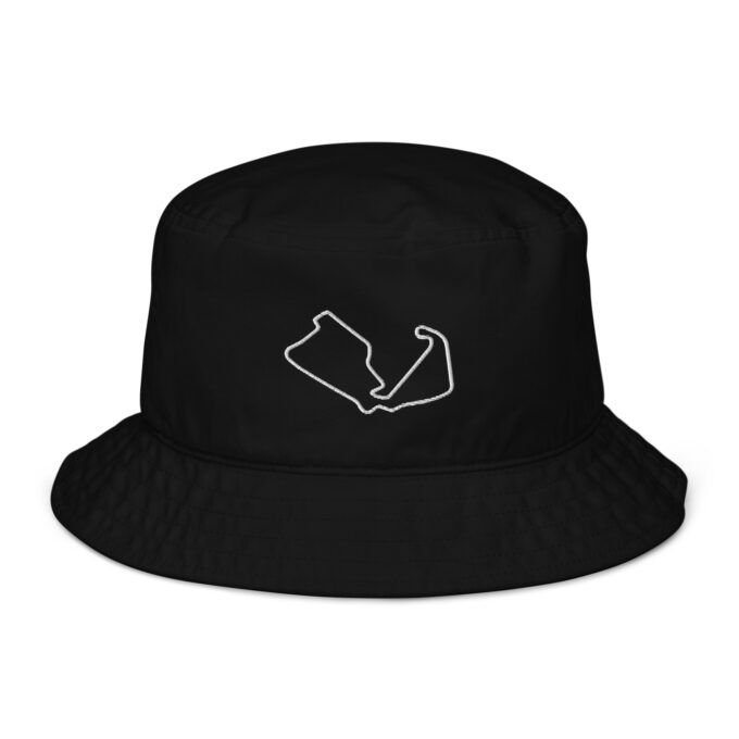 Silverstone Formula 1 race track bucket hat – with race circuit silhouette