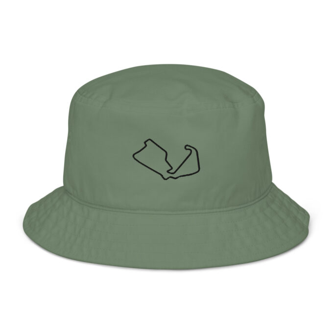 Silverstone Formula 1 race track bucket hat – with race circuit silhouette