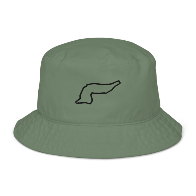 Imola Formula 1 race track bucket hat – with race circuit silhouette