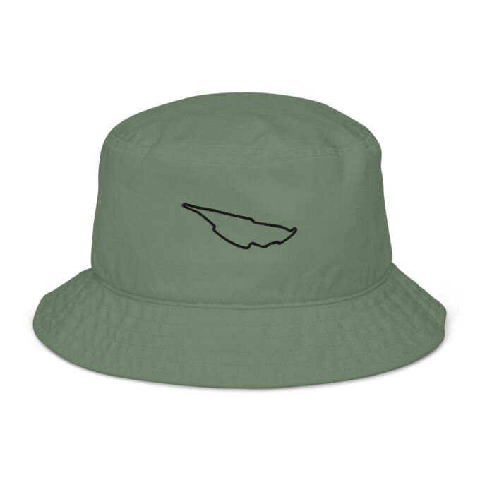 Montreal Formula 1 race track bucket hat – with race circuit silhouette