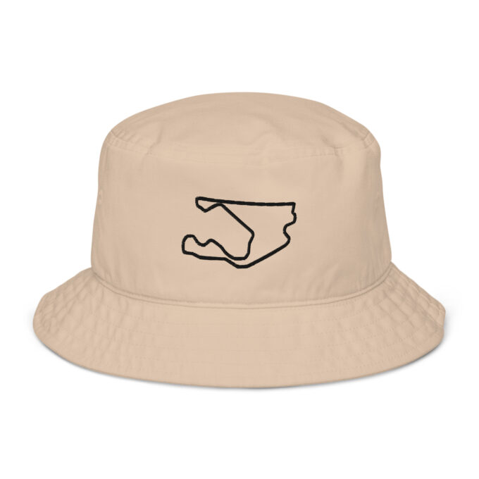 Miami Formula 1 race track bucket hat – with race circuit silhouette