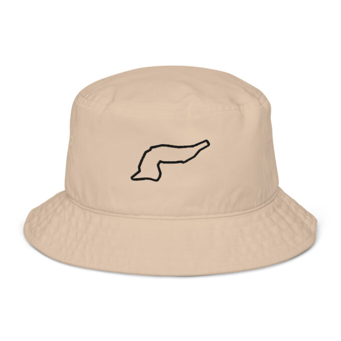 Imola Formula 1 race track bucket hat – with race circuit silhouette