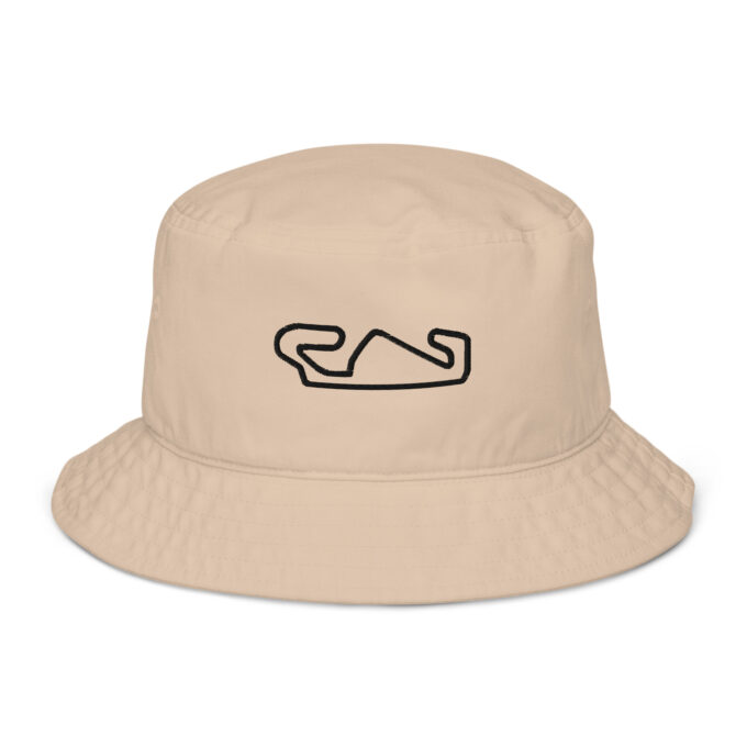 Catalunya Formula 1 race track bucket hat – with race circuit silhouette