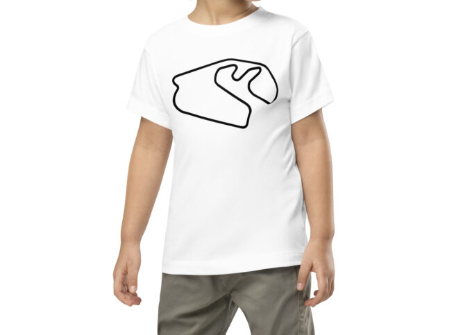 Toddler São Paulo Formula 1 race track t-shirt – with race circuit silhouette