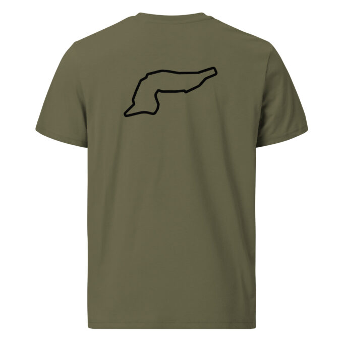 Imola Formula 1 race track t-shirt – with race circuit silhouette