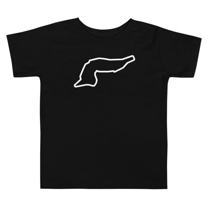 Toddler Imola Formula 1 race track t-shirt – with race circuit silhouette