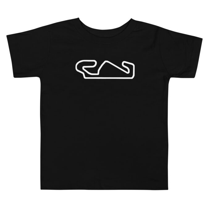 Toddler Catalunya Formula 1 race track t-shirt – with race circuit silhouette