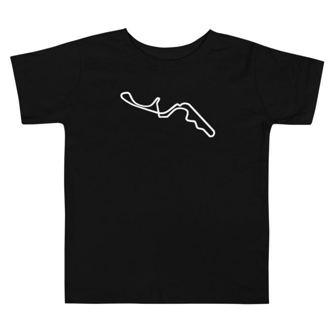 Toddler Suzaka Formula 1 race track t-shirt – with race circuit silhouette