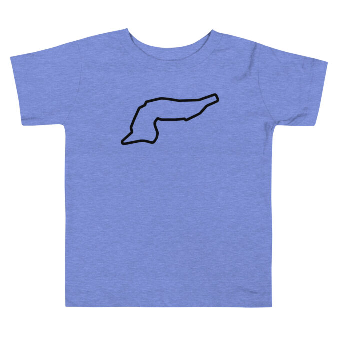 Toddler Imola Formula 1 race track t-shirt – with race circuit silhouette