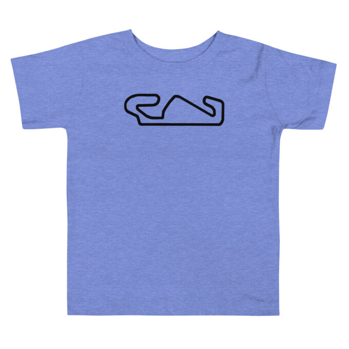 Toddler Catalunya Formula 1 race track t-shirt – with race circuit silhouette