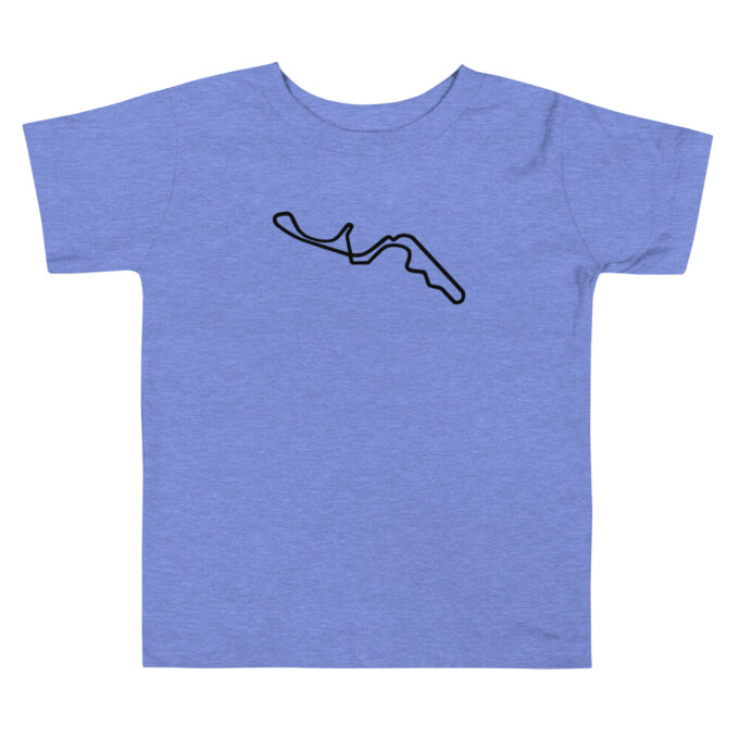 Toddler Suzaka Formula 1 race track t-shirt – with race circuit silhouette