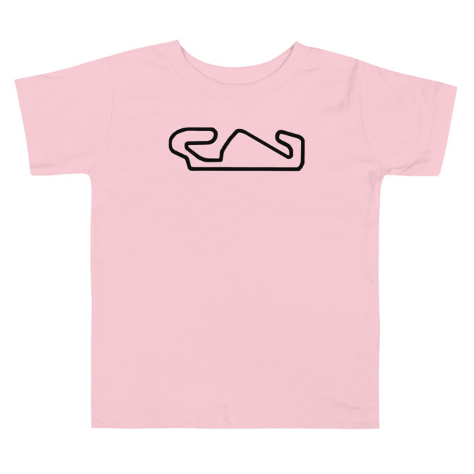 Toddler Catalunya Formula 1 race track t-shirt – with race circuit silhouette