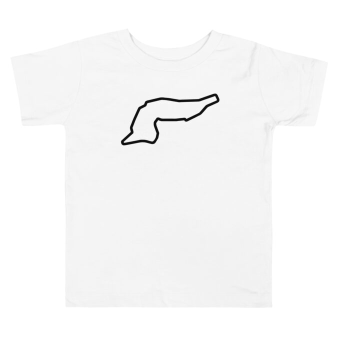 Toddler Imola Formula 1 race track t-shirt – with race circuit silhouette