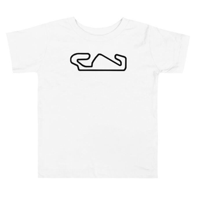 Toddler Catalunya Formula 1 race track t-shirt – with race circuit silhouette