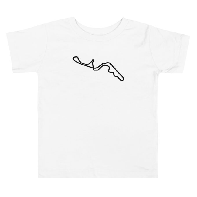 Toddler Suzaka Formula 1 race track t-shirt – with race circuit silhouette