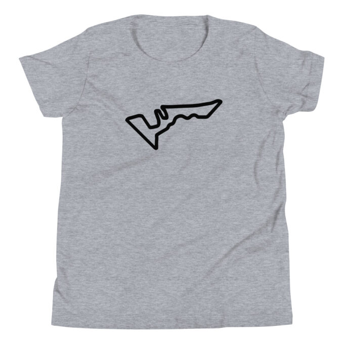 Austin Formula 1 youth race track t-shirt – with race circuit silhouette