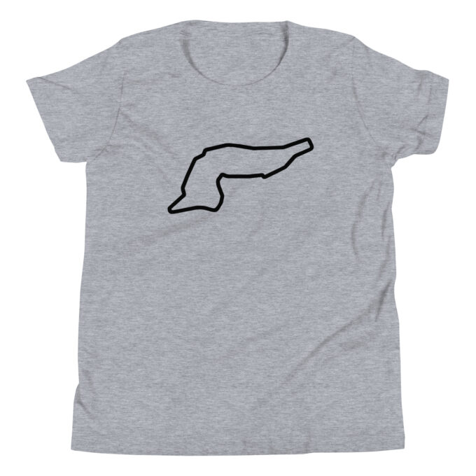 Imola Formula 1 youth race track t-shirt – with race circuit silhouette