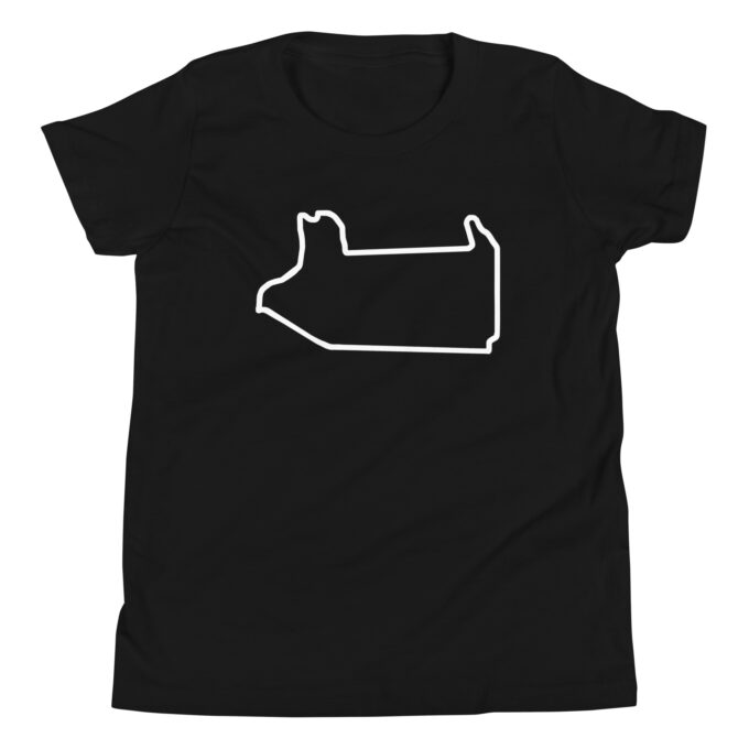 Las Vegas Formula 1 race track t-shirt – with race circuit silhouette