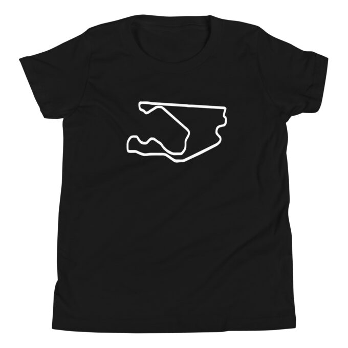 Miami Formula 1 youth race track t-shirt – with race circuit silhouette