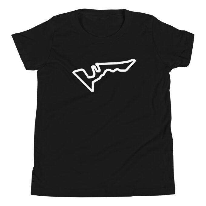 Austin Formula 1 youth race track t-shirt – with race circuit silhouette