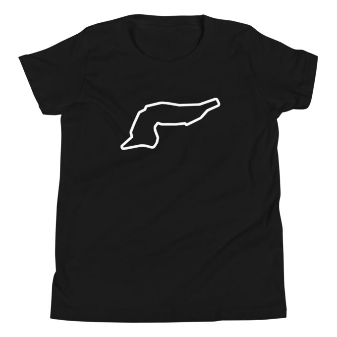 Imola Formula 1 youth race track t-shirt – with race circuit silhouette