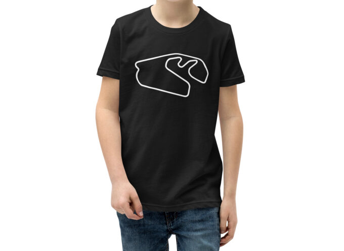 São Paulo Formula 1 youth race track t-shirt – with race circuit silhouette