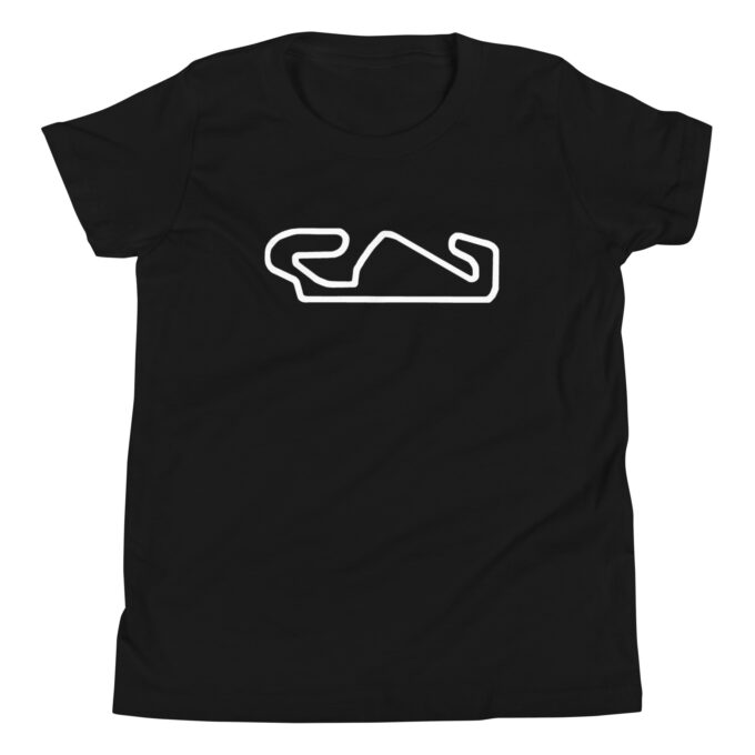 Catalunya Formula 1 youth race track t-shirt – with race circuit silhouette