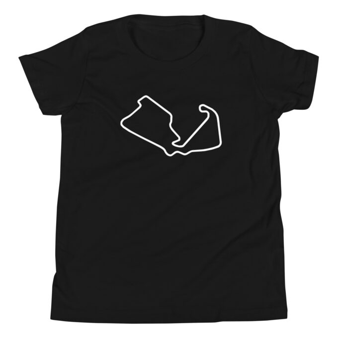 Silverstone Formula 1  youth race track t-shirt – with race circuit silhouette