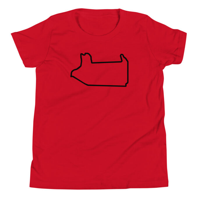 Las Vegas Formula 1 race track t-shirt – with race circuit silhouette