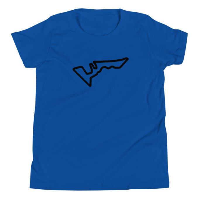 Austin Formula 1 youth race track t-shirt – with race circuit silhouette