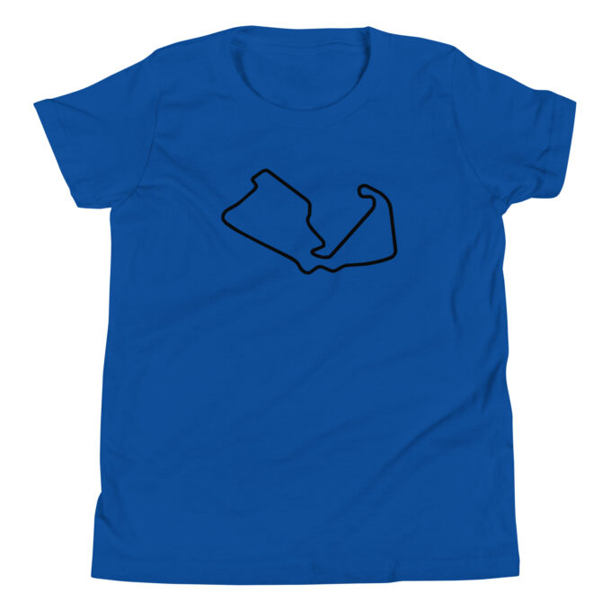 Silverstone Formula 1  youth race track t-shirt – with race circuit silhouette