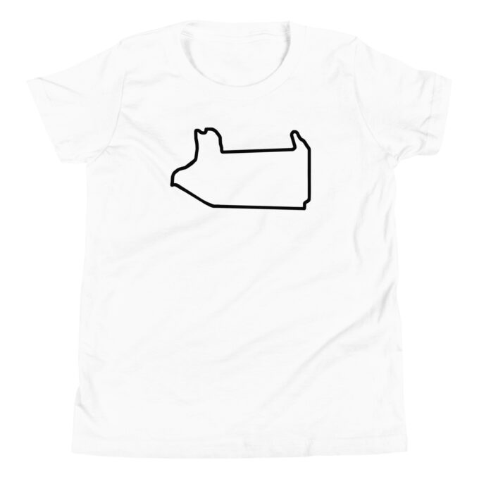 Las Vegas Formula 1 race track t-shirt – with race circuit silhouette