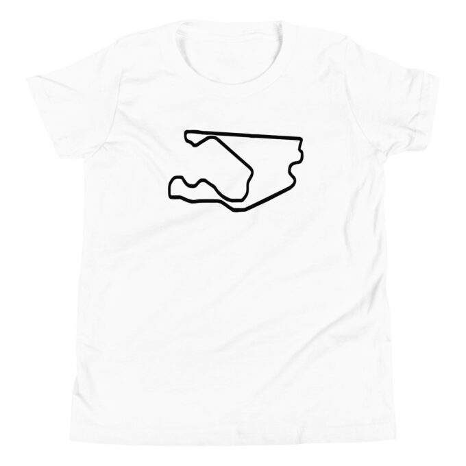 Miami Formula 1 youth race track t-shirt – with race circuit silhouette