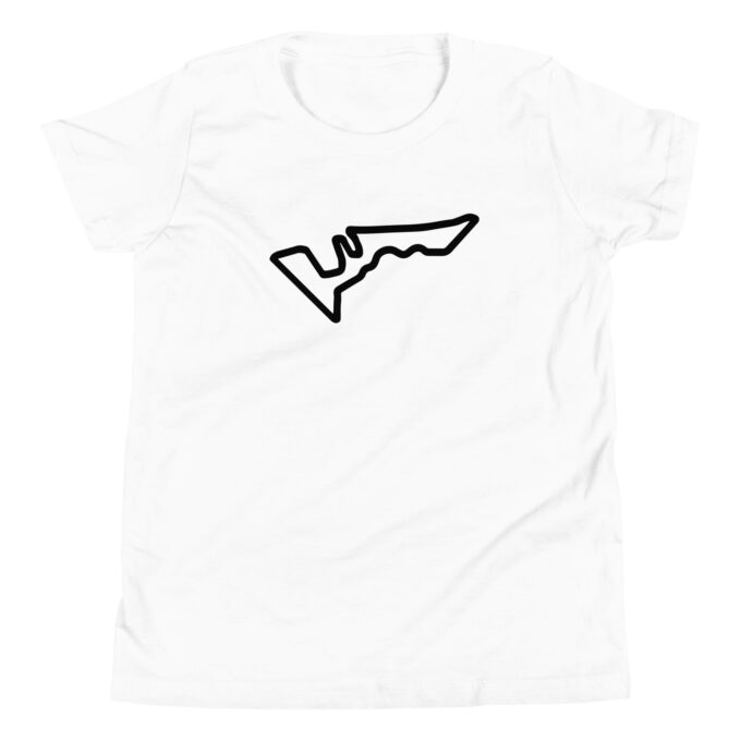 Austin Formula 1 youth race track t-shirt – with race circuit silhouette