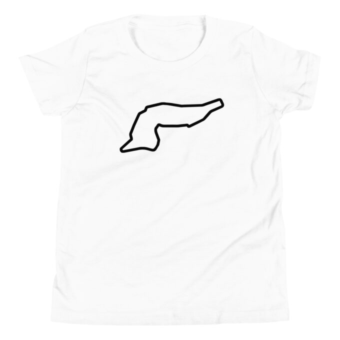 Imola Formula 1 youth race track t-shirt – with race circuit silhouette