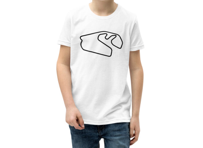 São Paulo Formula 1 youth race track t-shirt – with race circuit silhouette