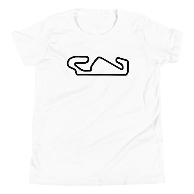 Catalunya Formula 1 youth race track t-shirt – with race circuit silhouette