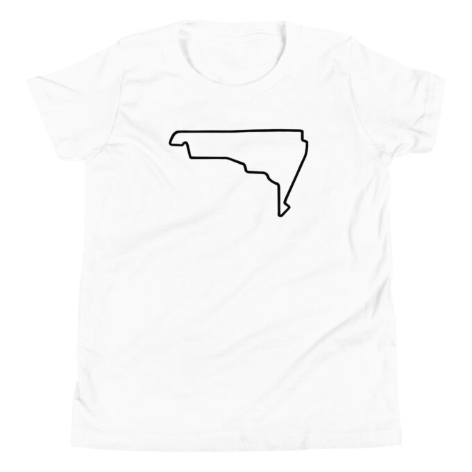 Mexico City Formula 1 youth race track t-shirt – with race circuit silhouette