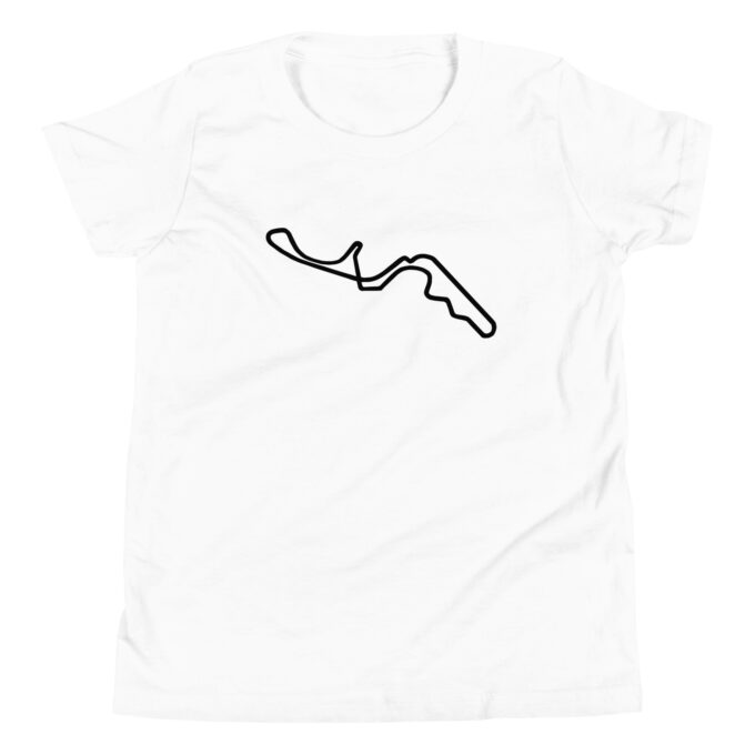 Suzaka Formula 1 youth race track t-shirt – with race circuit silhouette